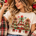 Vintage Christmas Trees PNG | Plaid Bow Christmas Shirt Design | Holiday Digital Download