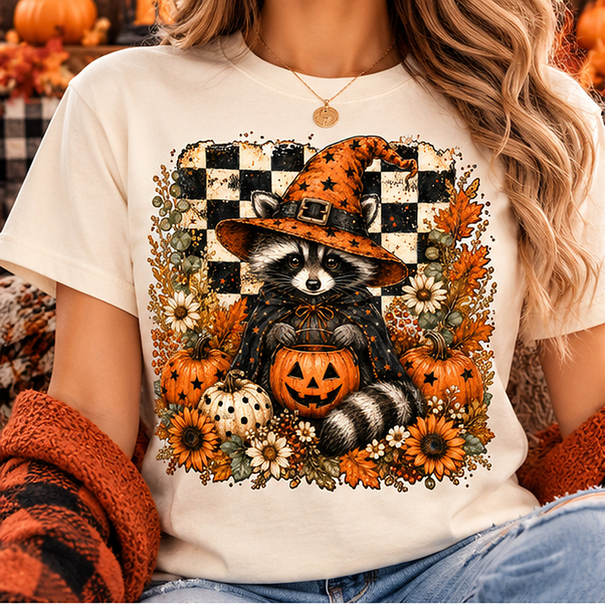 Raccoon Witch PNG | Halloween Fall Digital Download