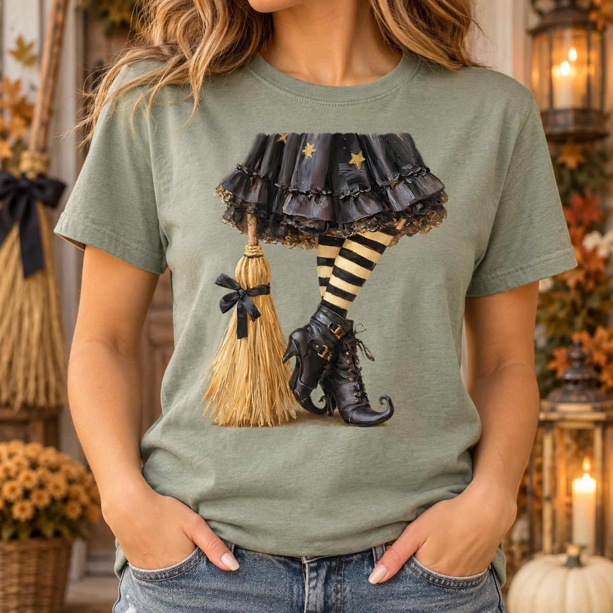Witch Legs PNG | Halloween Witch Boots and Broom Digital Download