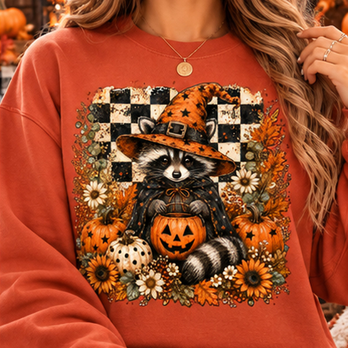 Raccoon Witch PNG | Halloween Fall Digital Download