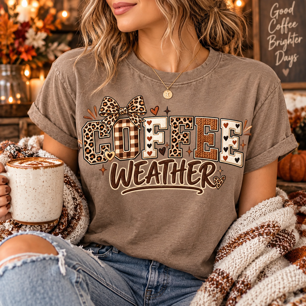 Coffee Weather PNG | Cozy Fall Coffee Digital Download