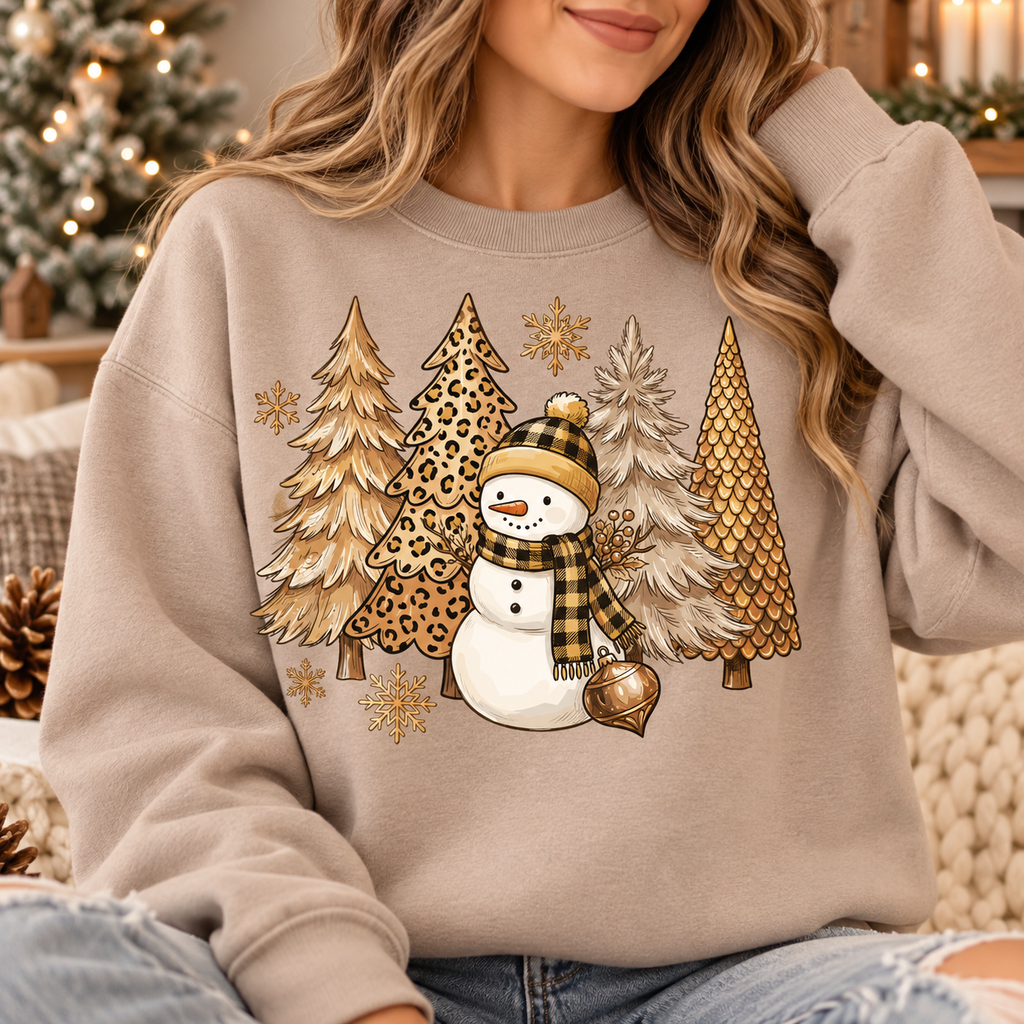 Vs Tree Snowman Christmas PNG | Neutral Leopard Tree Digital Download – Craft ...