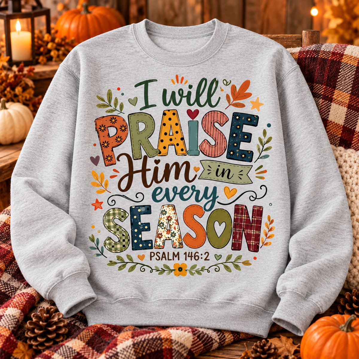 I Will Praise Him PNG | Psalm 146:2 Christian Digital Download