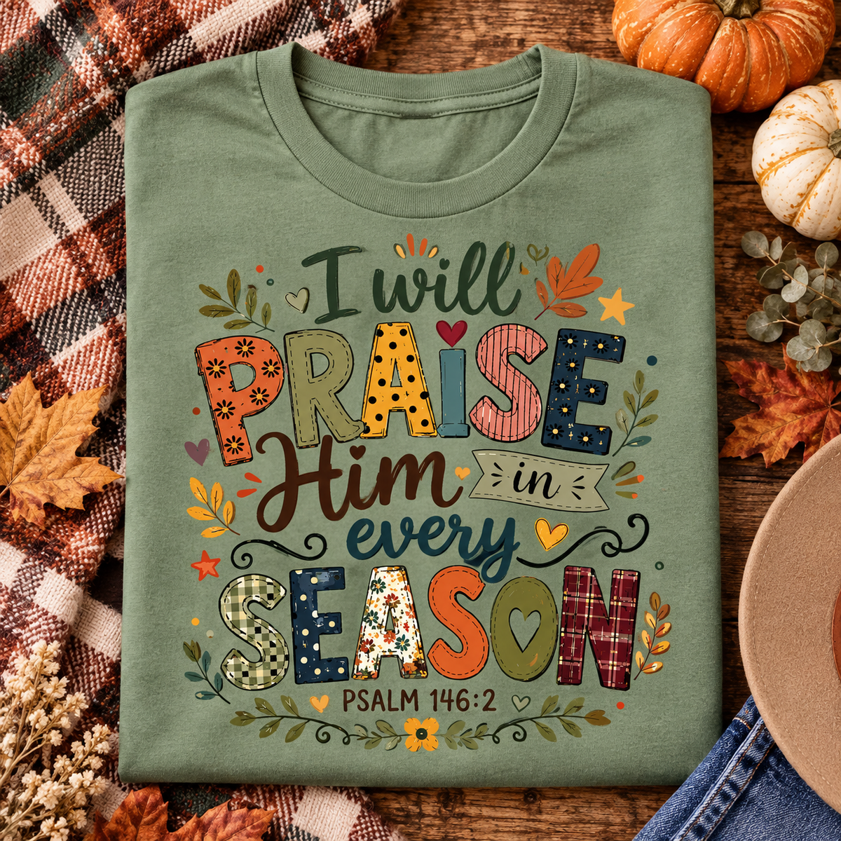 I Will Praise Him PNG | Psalm 146:2 Christian Digital Download
