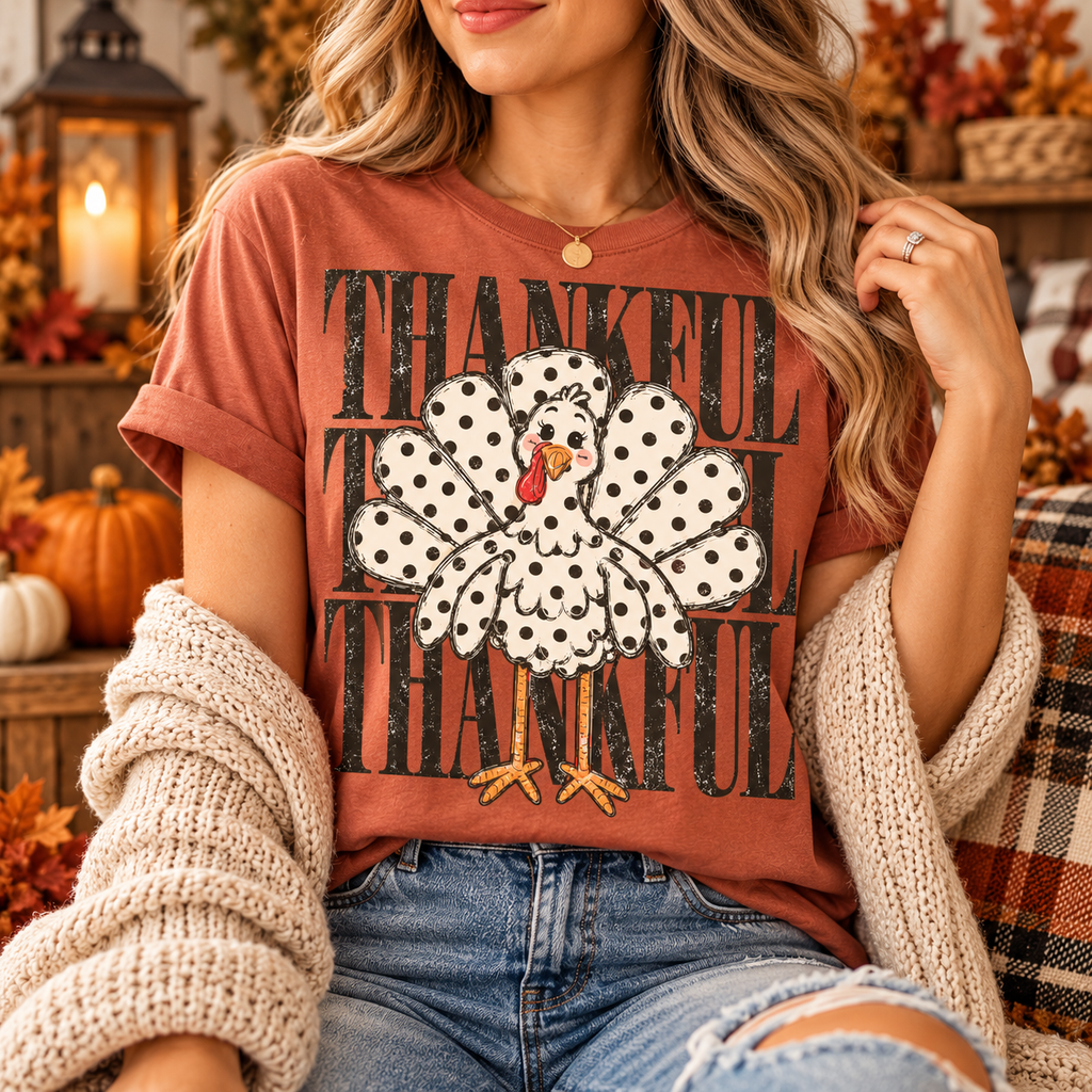 Thankful Turkey PNG | Thanksgiving Digital Download