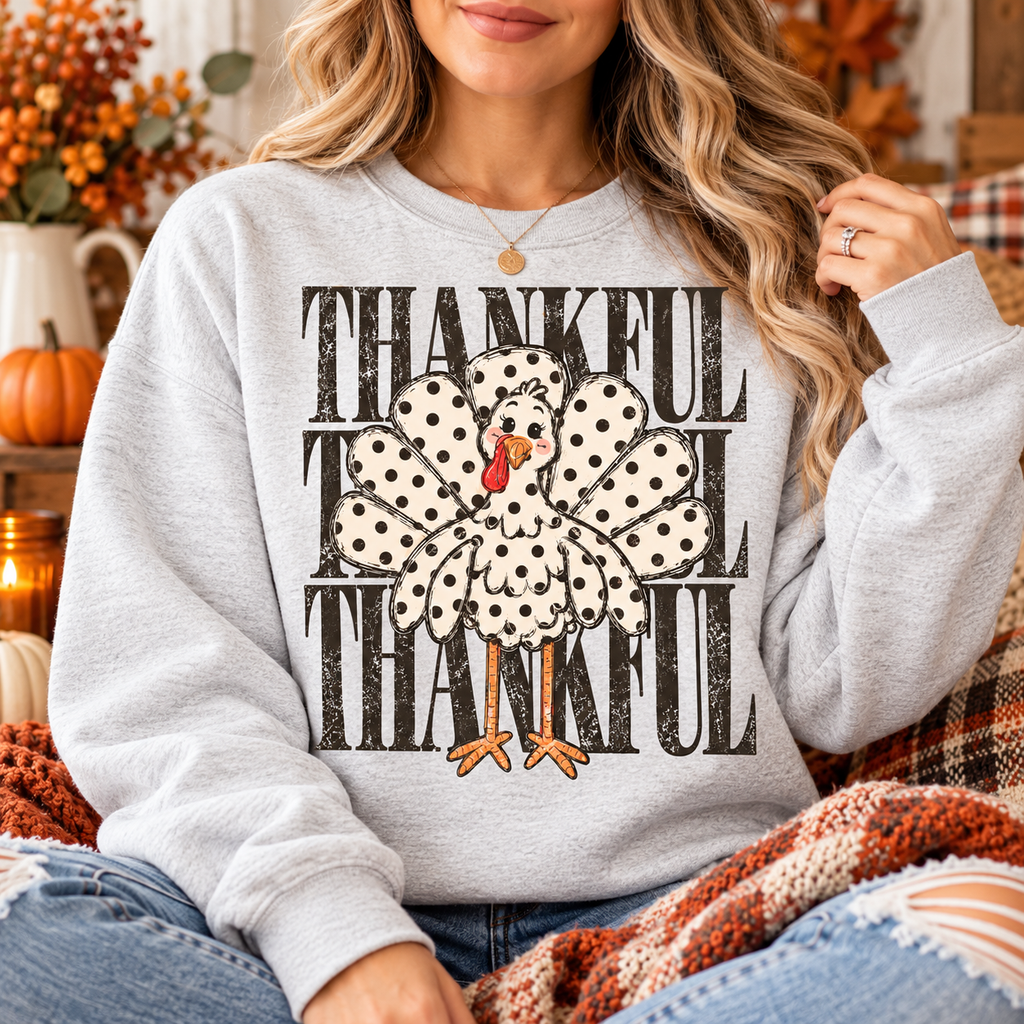 Thankful Turkey PNG | Thanksgiving Digital Download