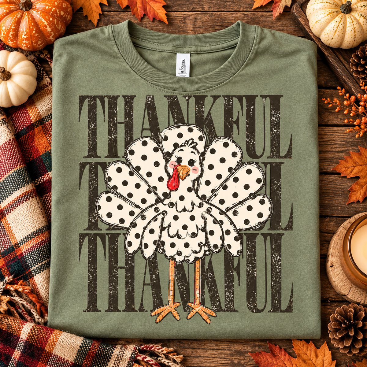 Thankful Turkey PNG | Thanksgiving Digital Download