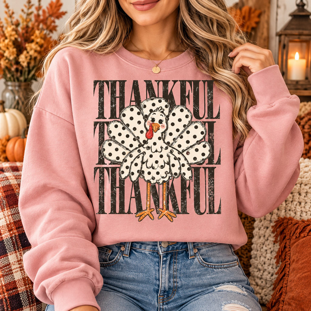 Thankful Turkey PNG | Thanksgiving Digital Download