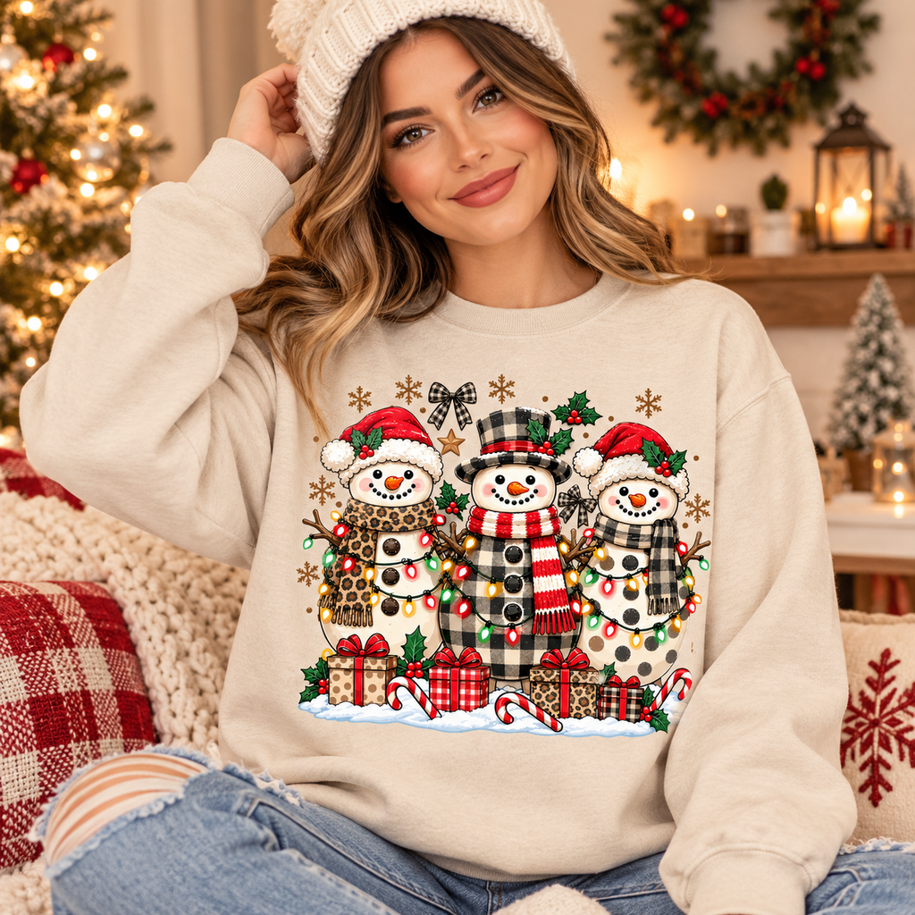 Snowman Family PNG | Christmas Snowman Digital Download