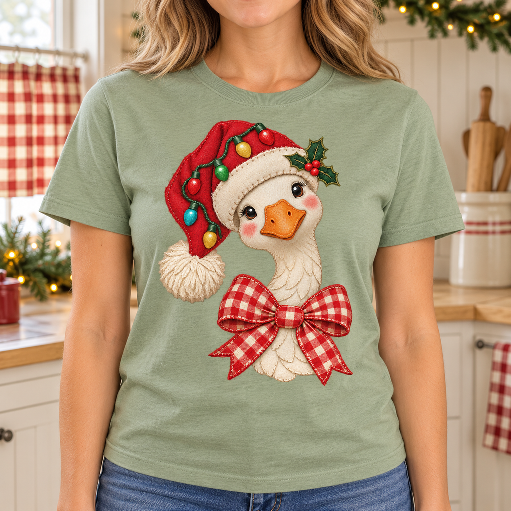 Christmas Goose PNG | Santa Hat Goose Digital Download