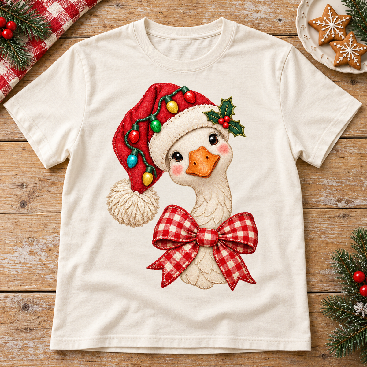 Christmas Goose PNG | Santa Hat Goose Digital Download