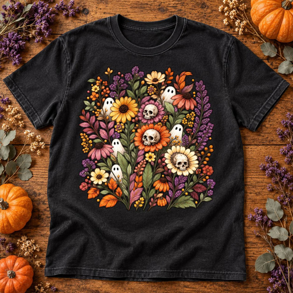 Halloween Floral Ghost PNG | Skull Flower Bouquet Digital Download